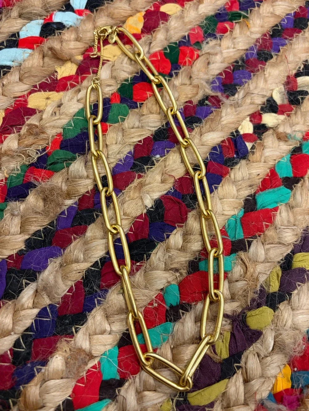 Madewell paper clip chain gold necklace - Picture 2 of 4